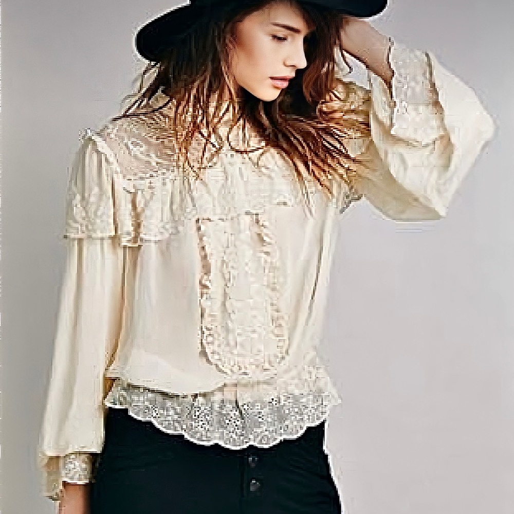 RARE EXC • Free People Florence Victorian Blouse •